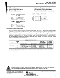 Datasheet UA79xx manufacturer TI